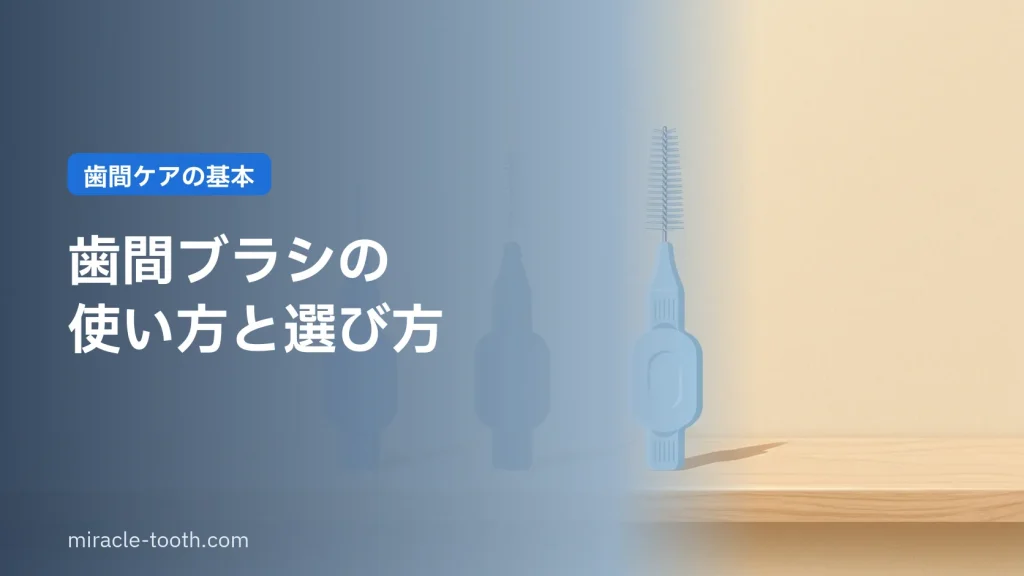 歯間ブラシの使い方と選び方(サイズ違いの歯間ブラシ)
