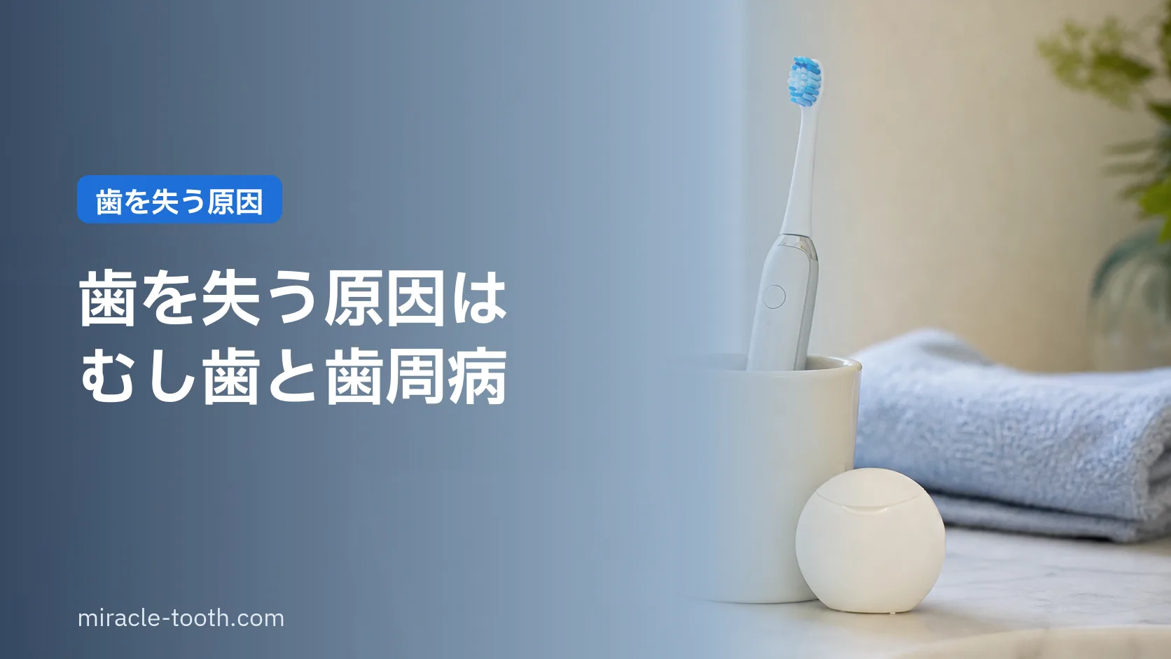 歯を失う原因はむし歯と歯周病。効く手が違う理由